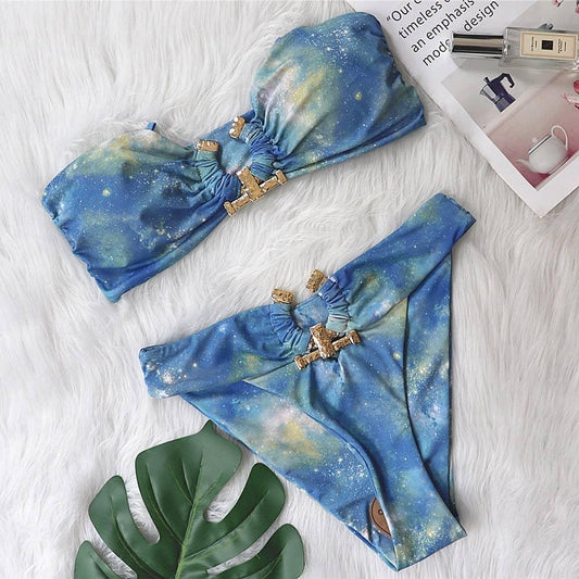 Traje de baño de dos piezas con diseño