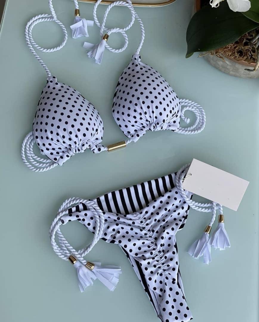 Traje de baño de dos piezas estampados